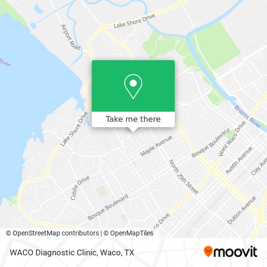 WACO Diagnostic Clinic map