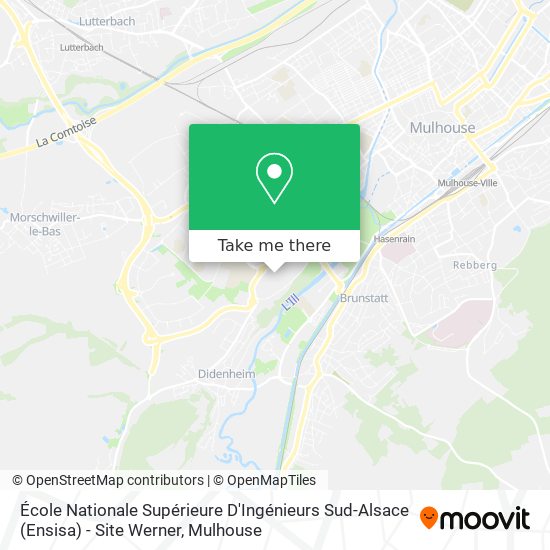 École Nationale Supérieure D'Ingénieurs Sud-Alsace (Ensisa) - Site Werner map