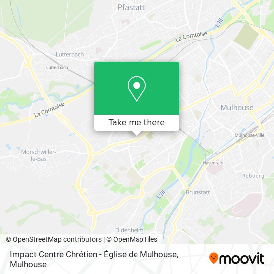 Mapa Impact Centre Chrétien - Église de Mulhouse