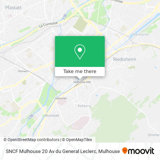 Mapa SNCF Mulhouse 20 Av du General Leclerc