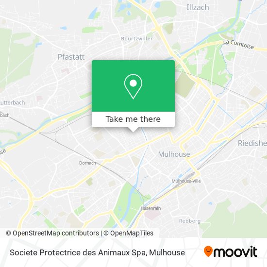 Societe Protectrice des Animaux Spa map