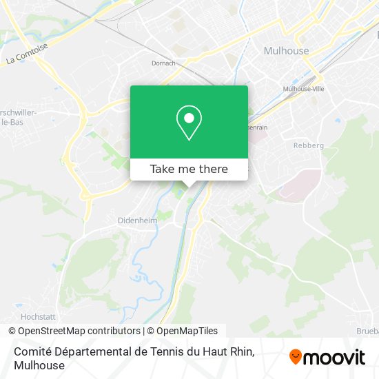 Comité Départemental de Tennis du Haut Rhin map