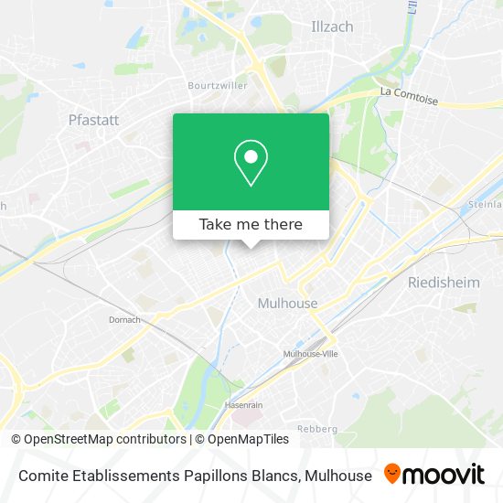 Comite Etablissements Papillons Blancs map