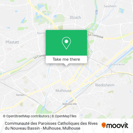 Communauté des Paroisses Catholiques des Rives du Nouveau Bassin - Mulhouse map