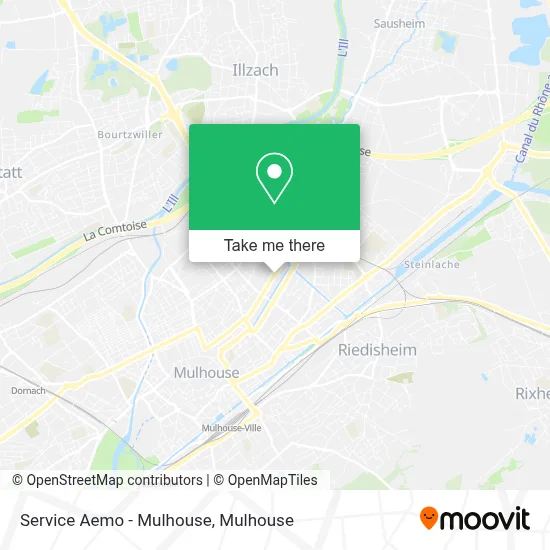 Service Aemo - Mulhouse map