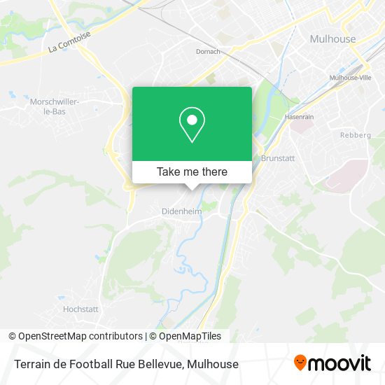 Terrain de Football Rue Bellevue map