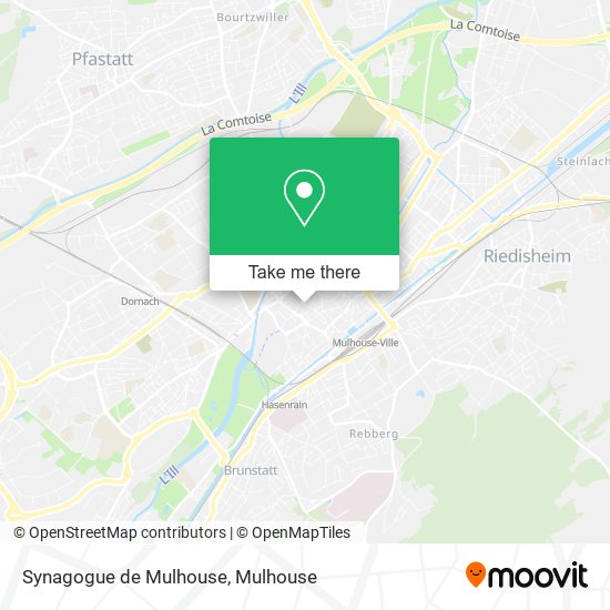Mapa Synagogue de Mulhouse