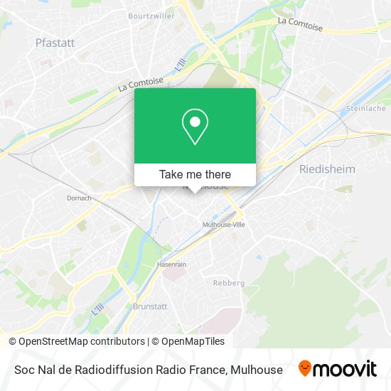 Soc Nal de Radiodiffusion Radio France map