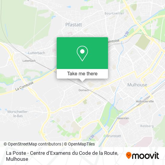 Mapa La Poste - Centre d'Examens du Code de la Route