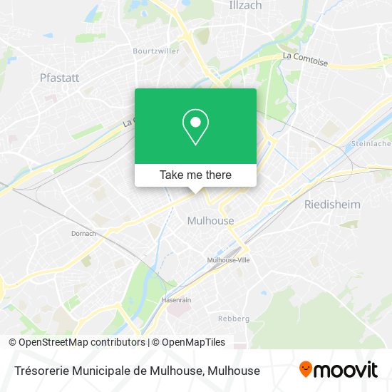 Mapa Trésorerie Municipale de Mulhouse
