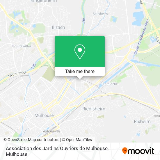Association des Jardins Ouvriers de Mulhouse map