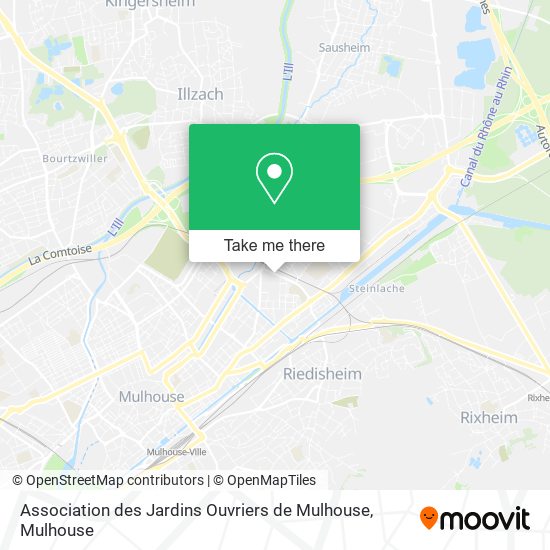 Mapa Association des Jardins Ouvriers de Mulhouse