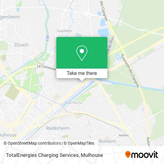 Mapa TotalEnergies Charging Services