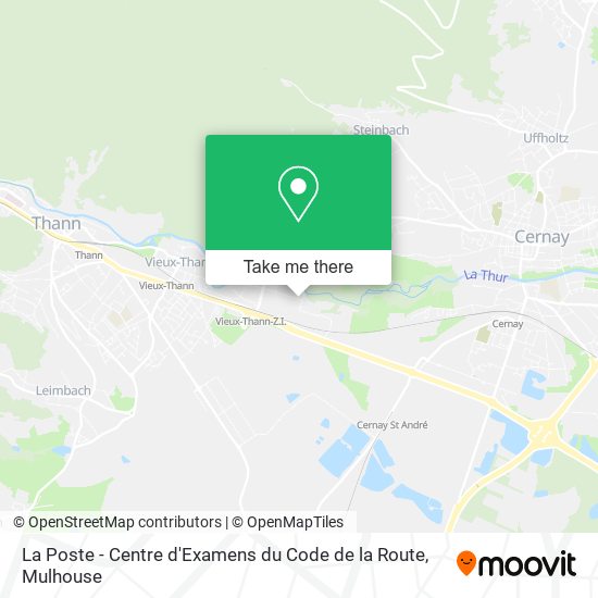 Mapa La Poste - Centre d'Examens du Code de la Route