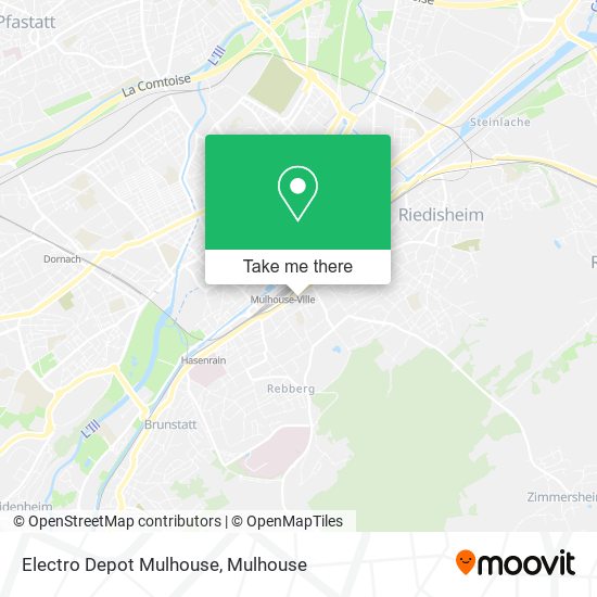 Mapa Electro Depot Mulhouse