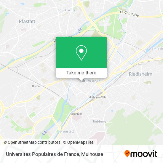 Mapa Universites Populaires de France