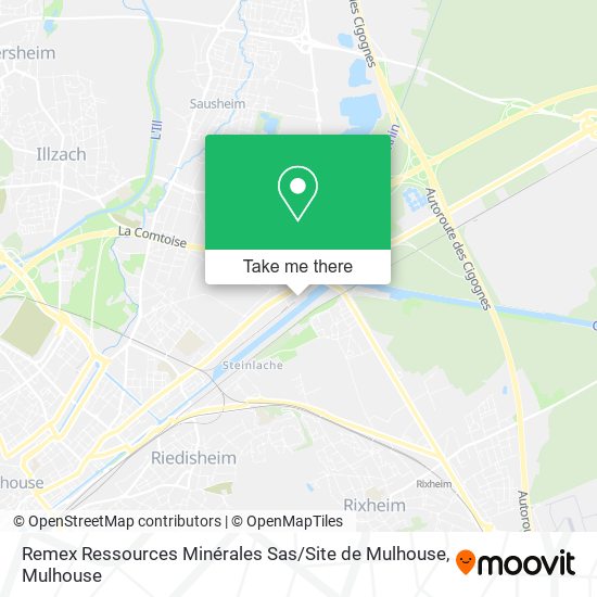 Mapa Remex Ressources Minérales Sas / Site de Mulhouse