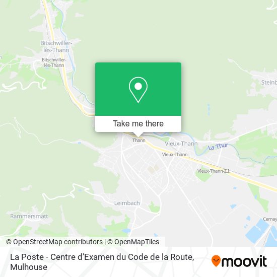 Mapa La Poste - Centre d'Examen du Code de la Route