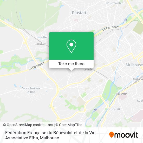 Mapa Fédération Française du Bénévolat et de la Vie Associative Ffba