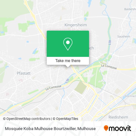 Mosquée Koba Mulhouse Bourtzwiller map