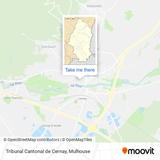 Mapa Tribunal Cantonal de Cernay