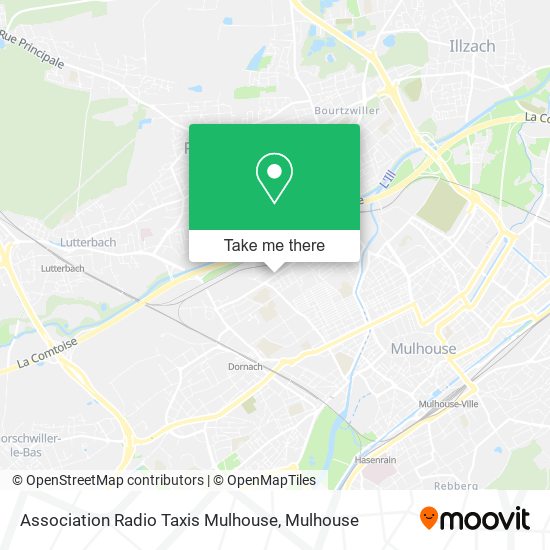 Association Radio Taxis Mulhouse map