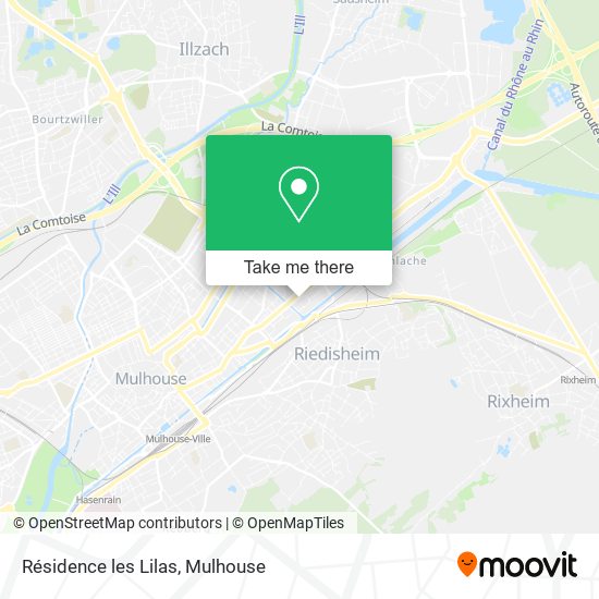 Résidence les Lilas map