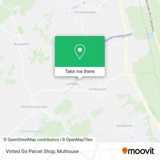 Vinted Go Parcel Shop map
