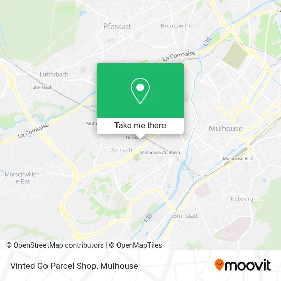 Vinted Go Parcel Shop map