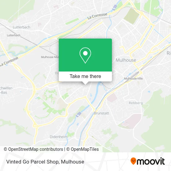 Vinted Go Parcel Shop map
