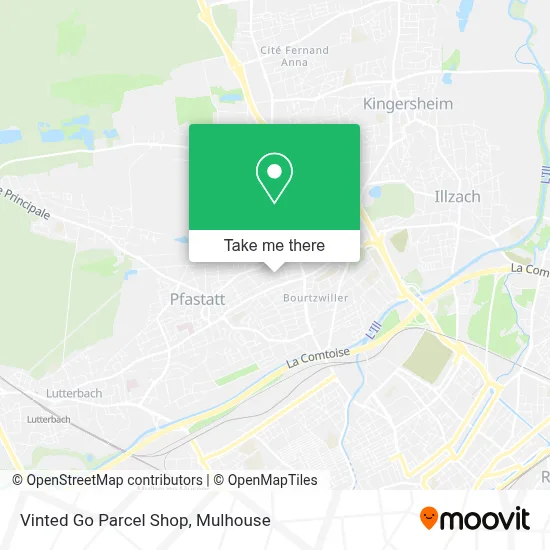 Vinted Go Parcel Shop map