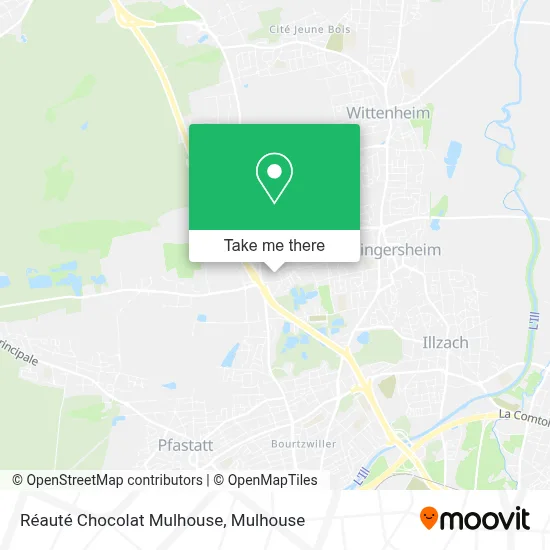 Réauté Chocolat Mulhouse map