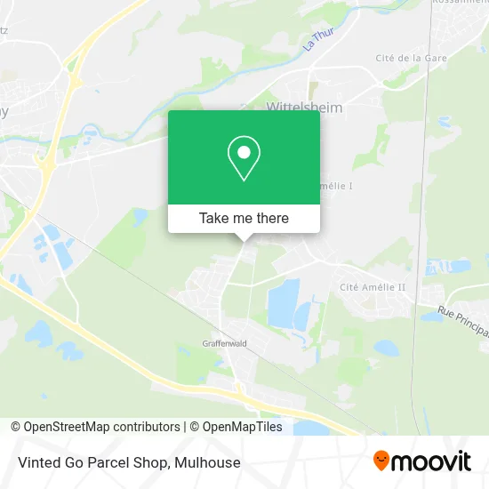 Vinted Go Parcel Shop map