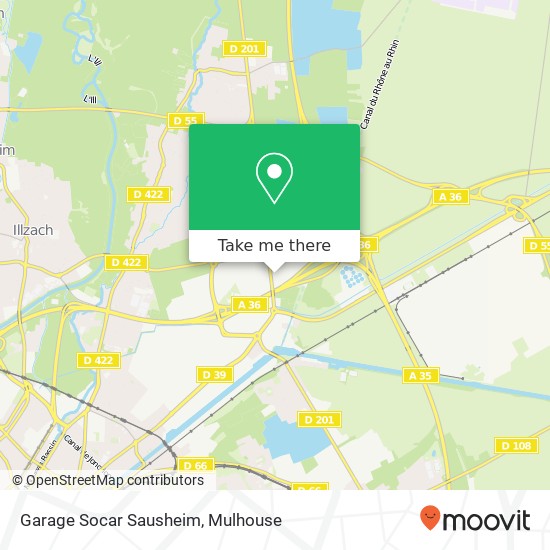 Mapa Garage Socar Sausheim