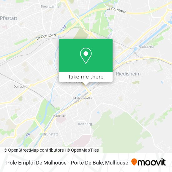 Pôle Emploi De Mulhouse - Porte De Bâle map
