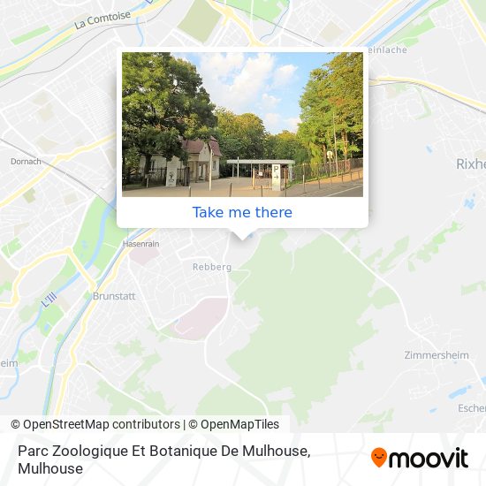 Parc Zoologique Et Botanique De Mulhouse map
