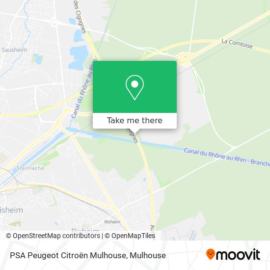 PSA Peugeot Citroën Mulhouse map