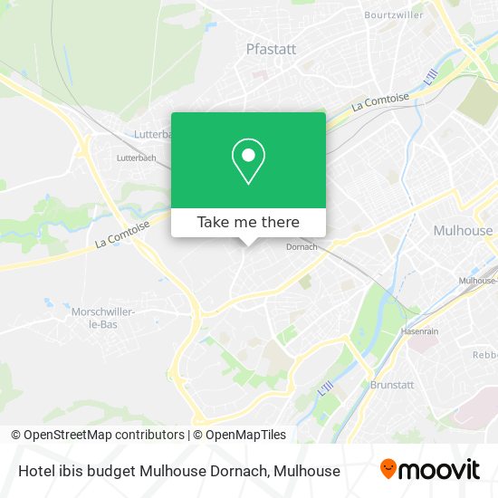 Hotel ibis budget Mulhouse Dornach map