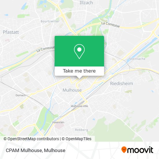 CPAM Mulhouse map