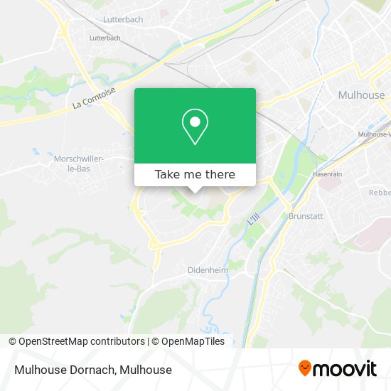 Mulhouse Dornach map