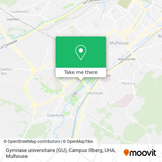 Gymnase universitaire (GU), Campus Illberg, UHA map