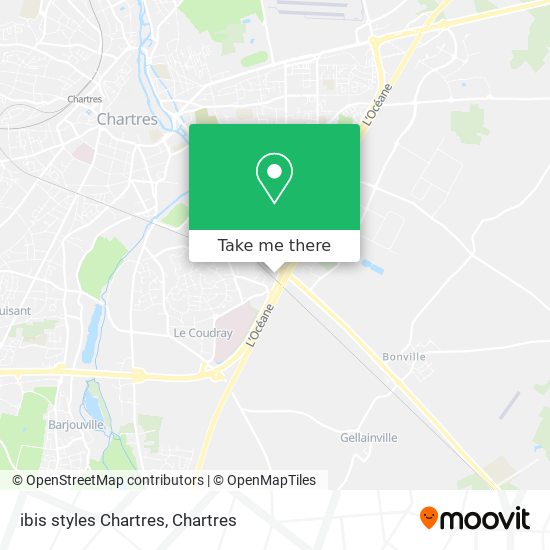ibis styles Chartres map