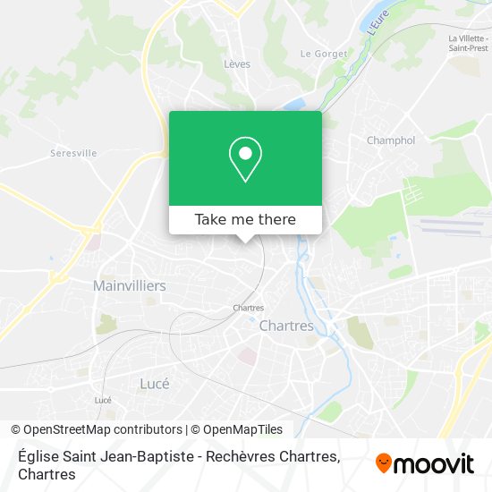 Mapa Église Saint Jean-Baptiste - Rechèvres Chartres