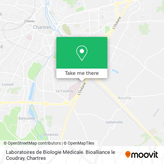 Laboratoires de Biologie Médicale. Bioalliance le Coudray map