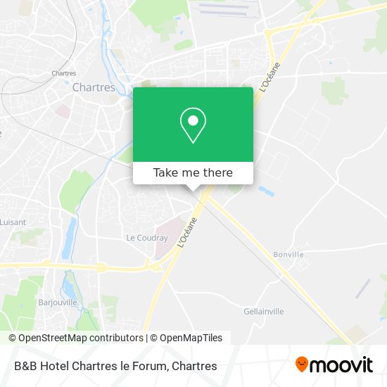 B&B Hotel Chartres le Forum map