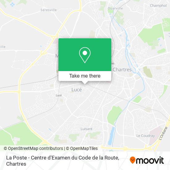 Mapa La Poste - Centre d'Examen du Code de la Route