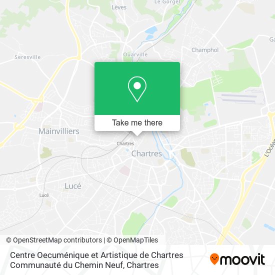 Centre Oecuménique et Artistique de Chartres Communauté du Chemin Neuf map