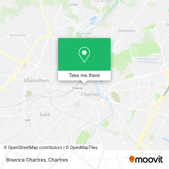 Biserica Chartres map