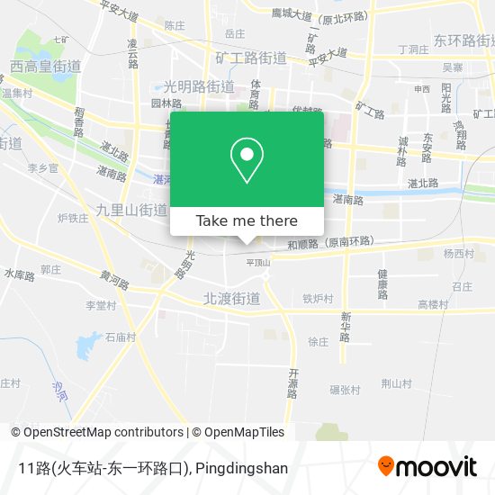 11路(火车站-东一环路口) map