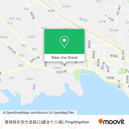 夏耕路长安大道路口(建业十八城) map